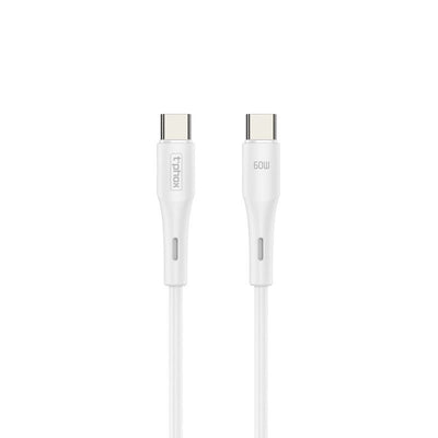 Cablu T-phox Gentle Usb-c/Usb-c 60w 1m Alb