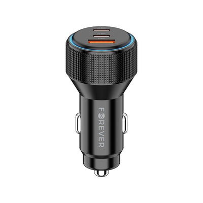 Incarcator auto Forever Cc-07-66acc PD QC 1x Usb-a 2x Usb-c 66W Negru