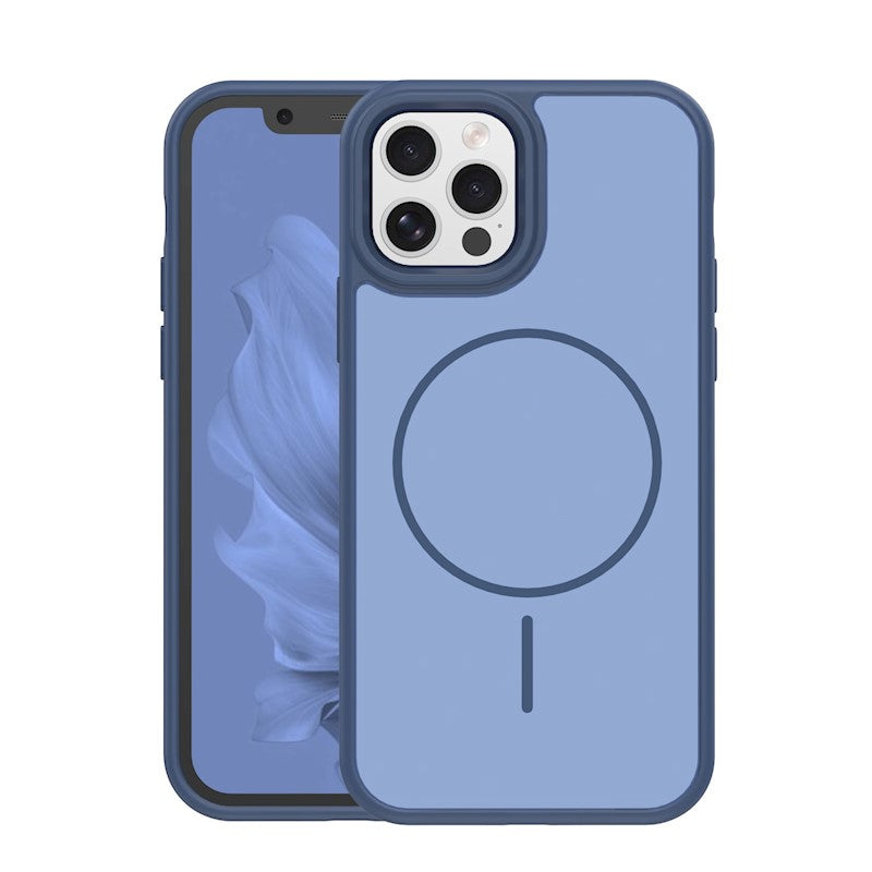 Husa Frame Thin Mag pentru iPhone 12 / 12 Pro 6,1" Albastru inchis