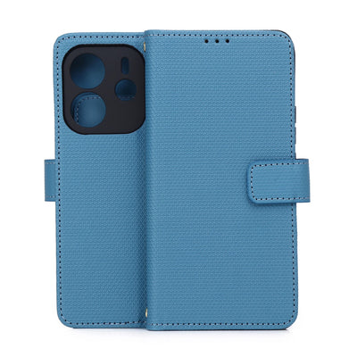 Husa Smart Triangle pentru Xiaomi Redmi Note 14 4G (Global) (164.84 X 78.15 X 8.16 Mm) Albastru