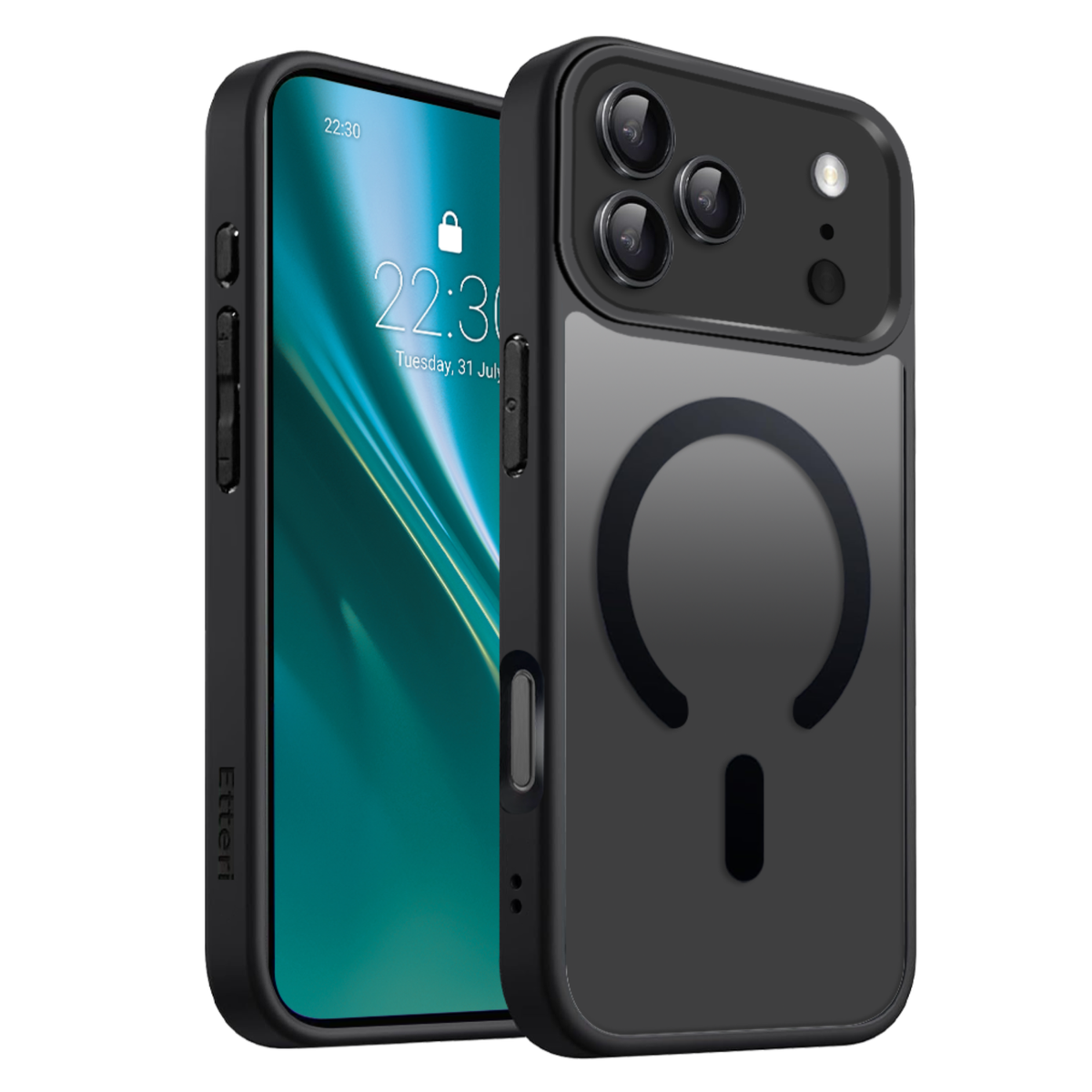 Husa Etteri Matt Mag pentru iPhone 17 Pro / 18 Pro Negru