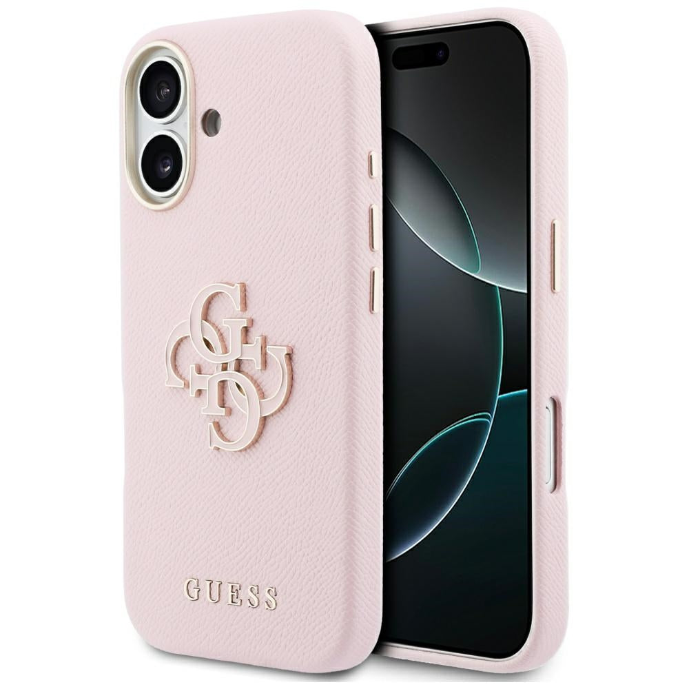 Husa Guess HC PU FW Resin Logo Roz pentru iPhone 17 Pro 6,3"