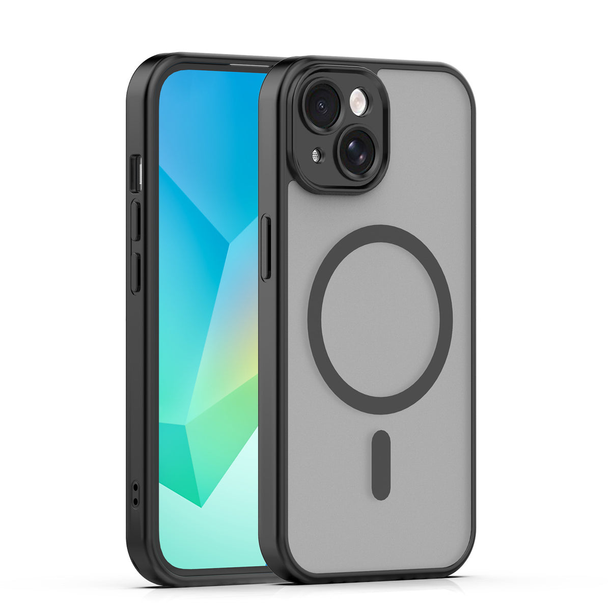 Husa Mag Matt pentru iPhone 14 6,1" Negru Camera Protection