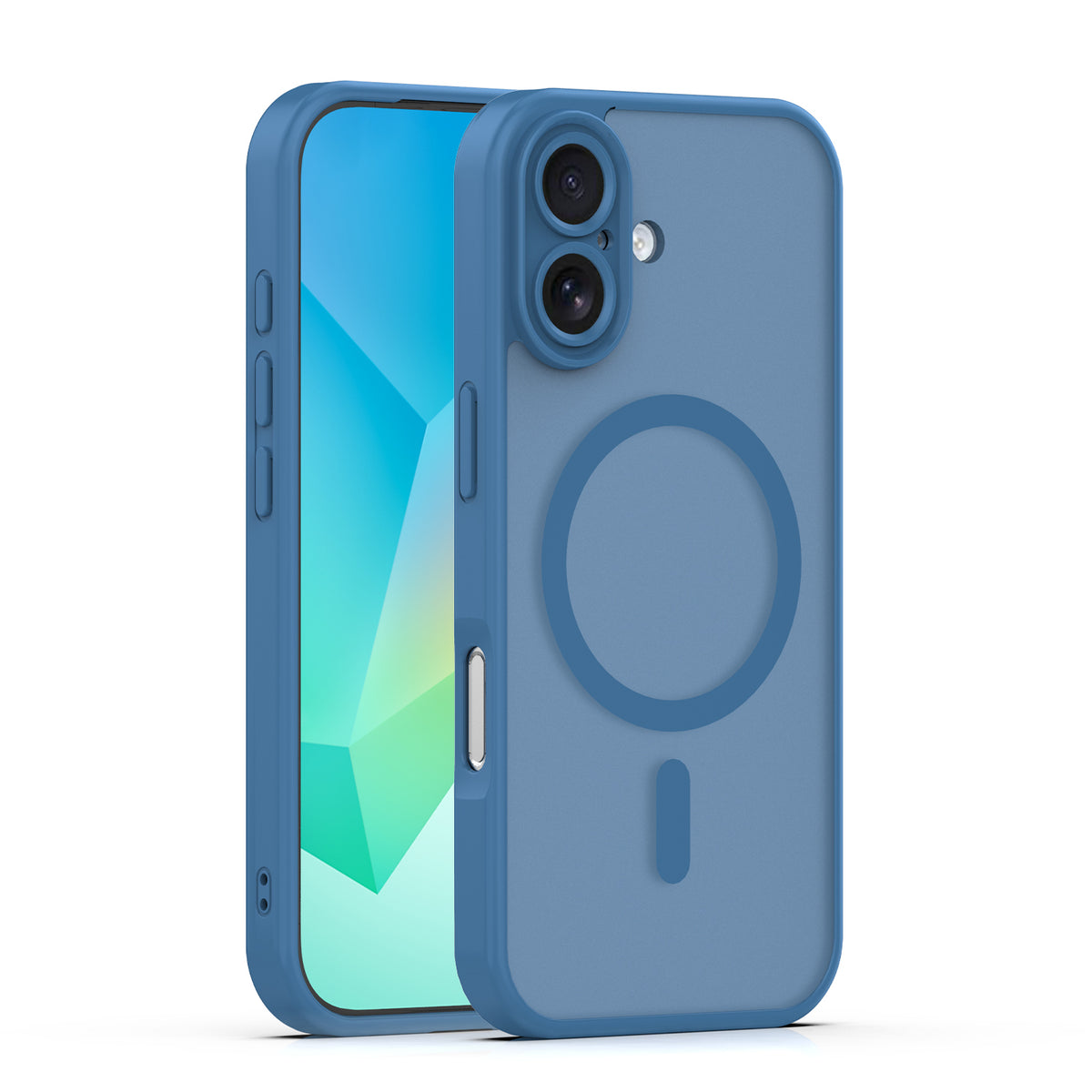 Husa Mag Matt pentru iPhone 17 6,3" / 18 6,3" Albastru inchis Camera Protection