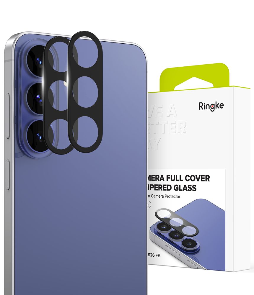 Folie camera Ringke acoperire completa 2-pack Galaxy S26 FE Negru