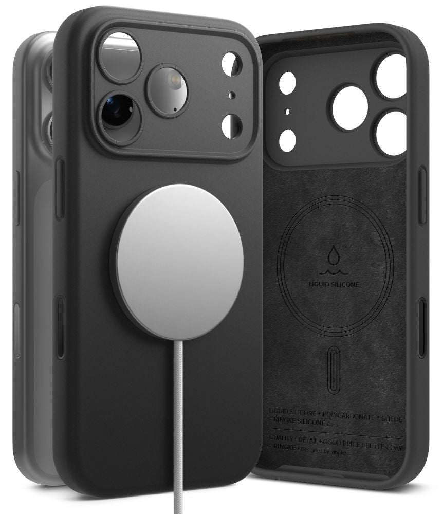Husa Ringke Silicone Magnetic Magsafe iPhone 18 Pro Max Negru