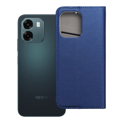 Husa Smart Book pentru Oppo A6 Bleumarin