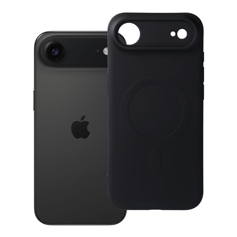 Husa Silicone Mag pentru iPhone 17 AIR Compatible cu Magsafe (Camera Protection) Negru