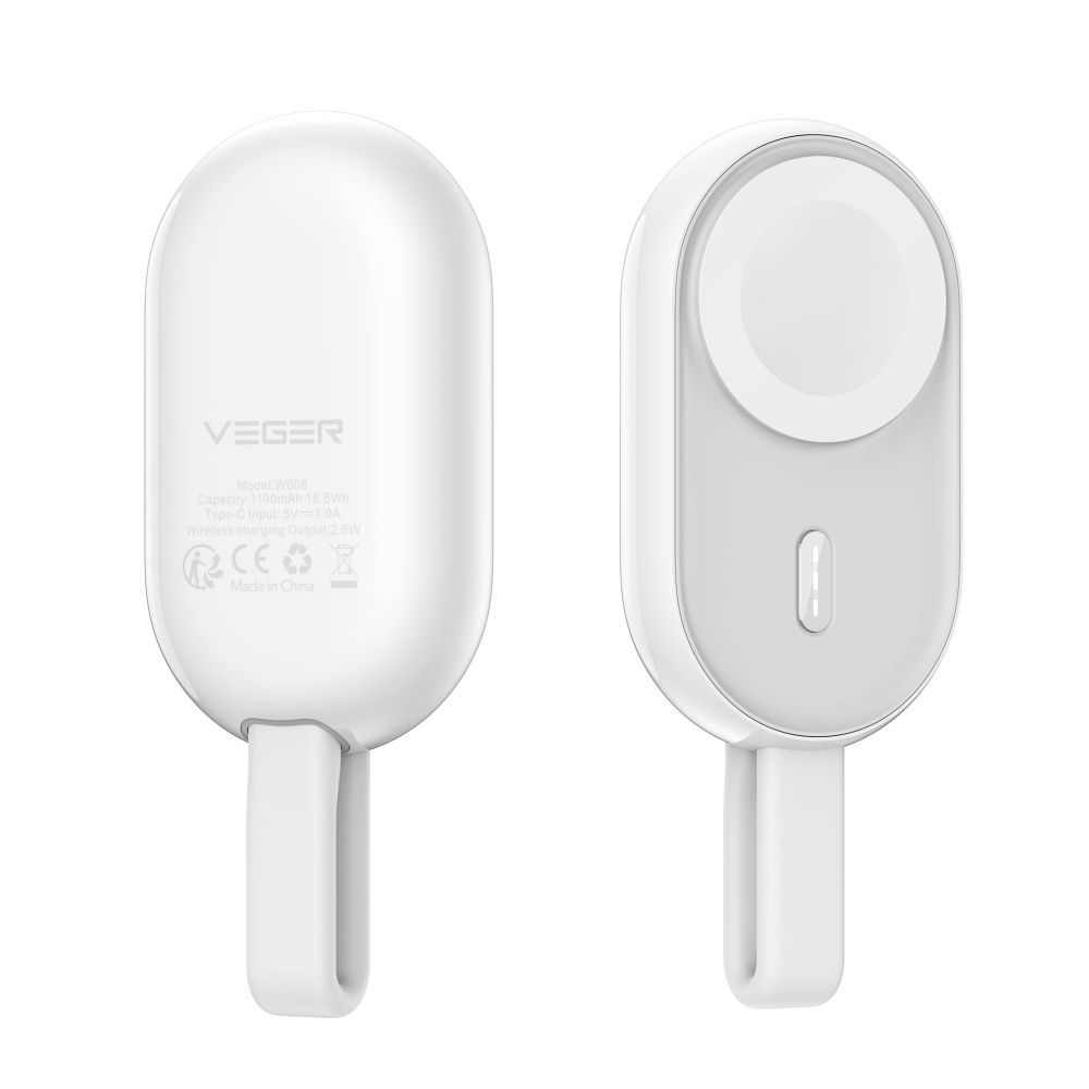 Acumulator extern Veger To Apple Watch (W0102) 1200 Mah Pomme Alb