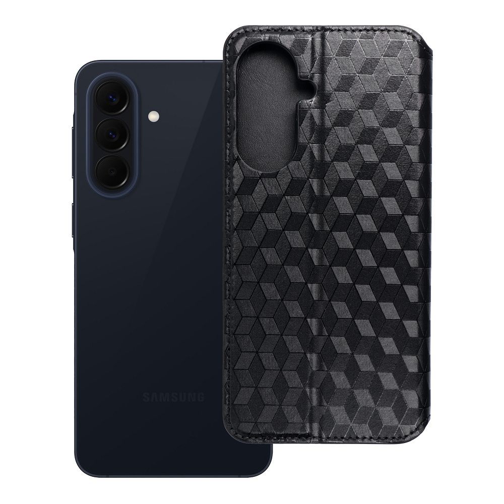 Husa Cubic Book Flip pentru Samsung A57 5G Negru
