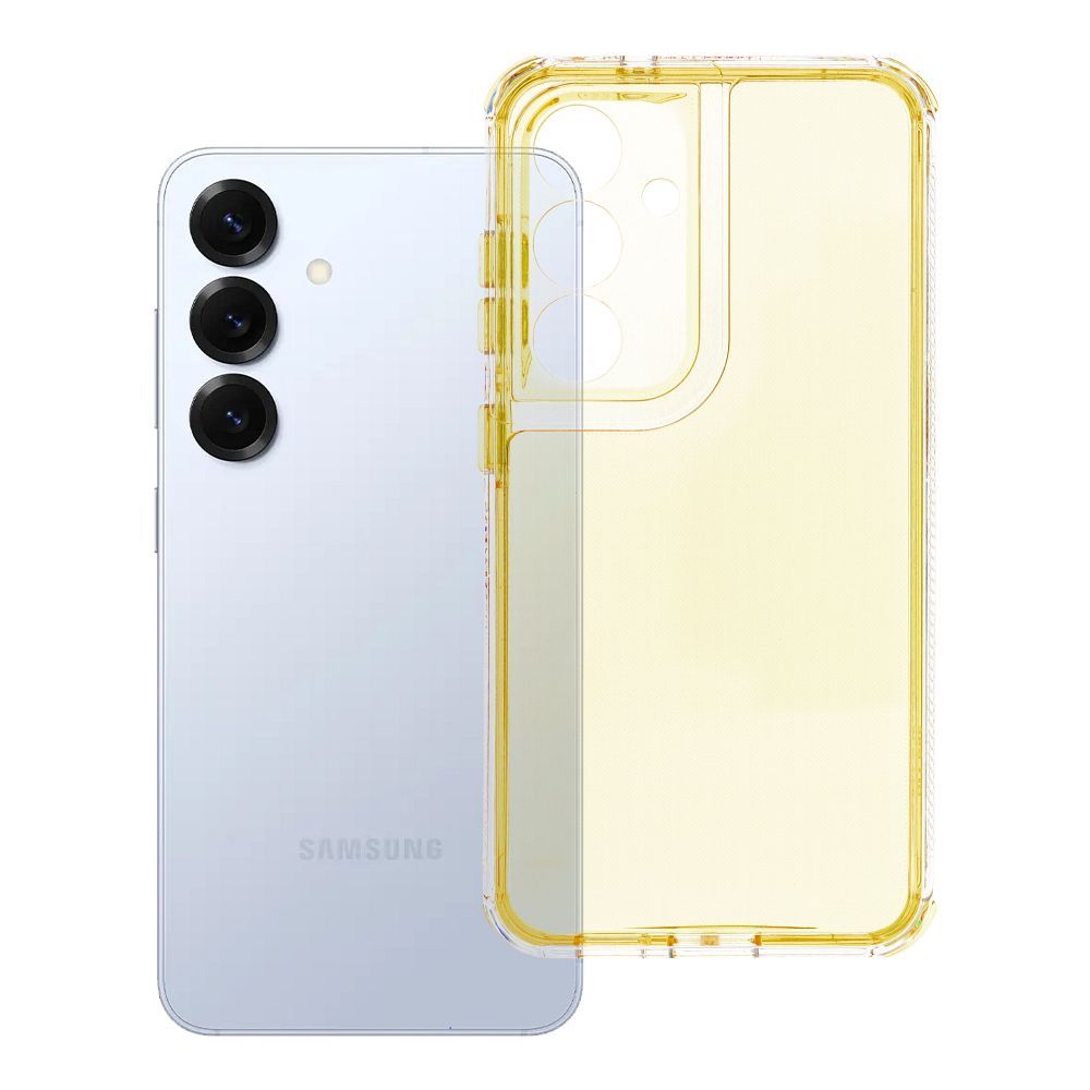 Husa Matrix Transparent pentru Samsung S25 Galben
