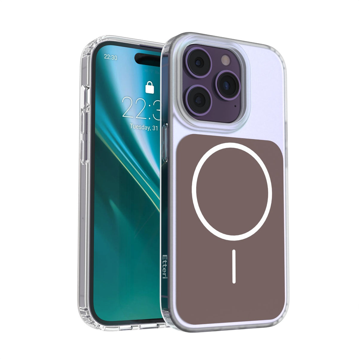 Husa Etteri Hidden Pearl pentru iPhone 14 Pro 6,1" Maro