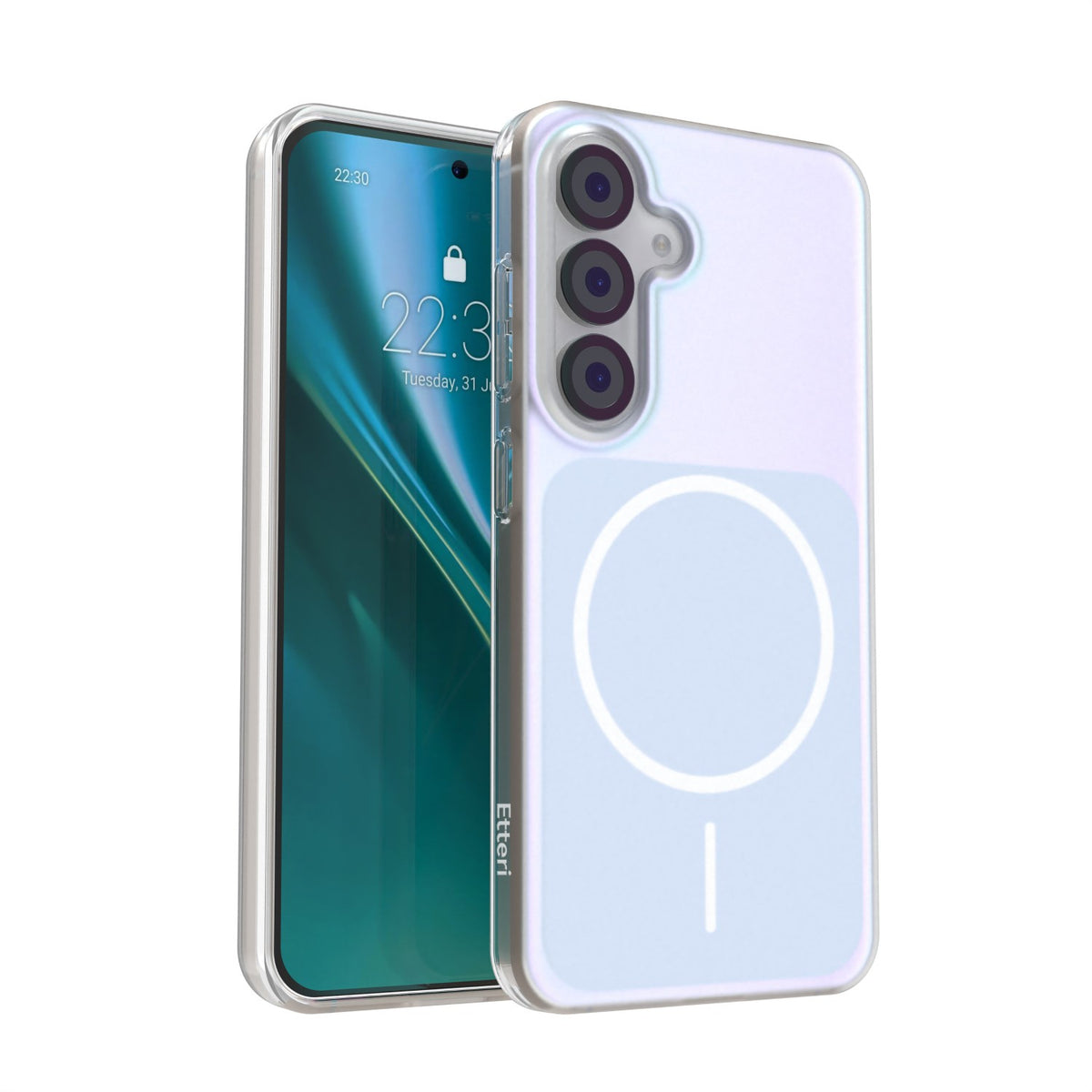 Husa Etteri Hidden Pearl pentru Samsung Galaxy S25 Albastru deschis