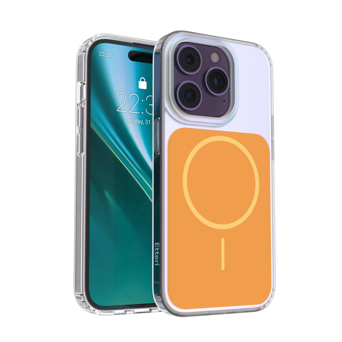 Husa Etteri Hidden Pearl pentru iPhone 14 Pro 6,1" Portocaliu
