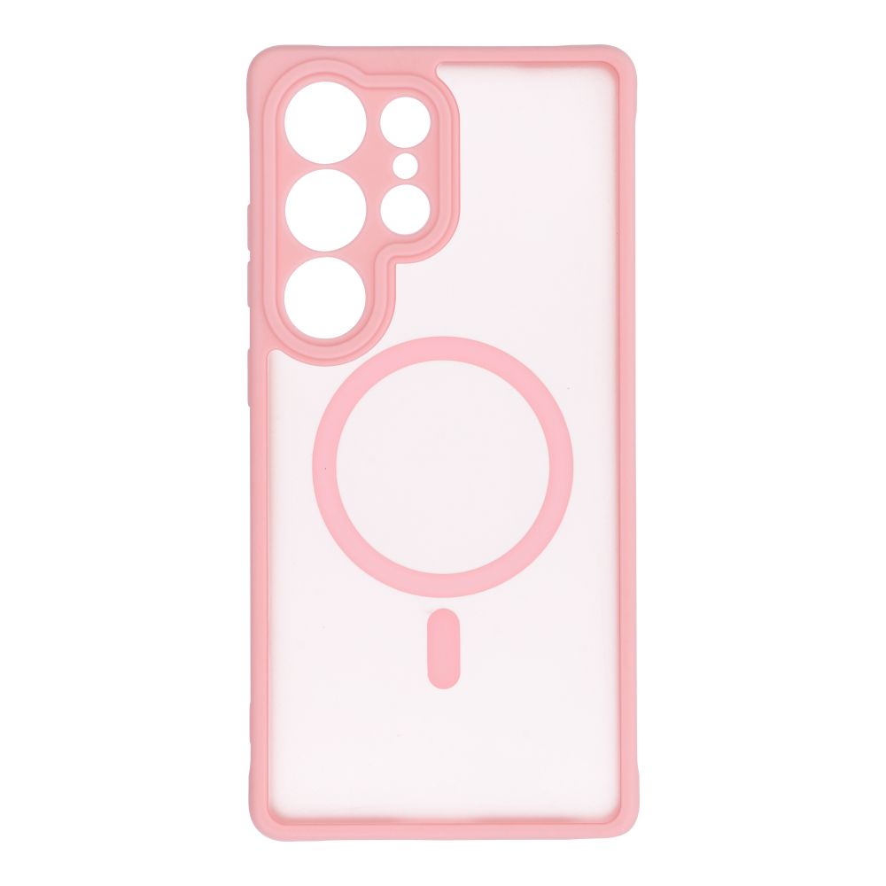Husa Full mat Mag pentru Xiaomi Redmi Note 14 PRO 5G Compatible cu Magsafe Roz deschis