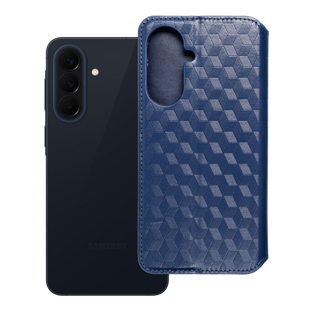 Husa Cubic Book Flip pentru Samsung A57 5G Albastru