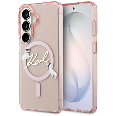 Husa Karl Lagerfeld IML KC Script Magsafe pentru Samsung Galaxy S26 Roz
