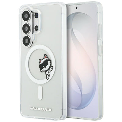 Husa Karl Lagerfeld IML Peekaboo Choupette Magsafe pentru Samsung Galaxy S26 Ultra Transparent