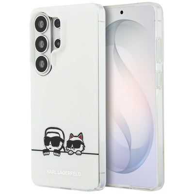 Husa Karl Lagerfeld IML Peekaboo Karl&Choupette Magsafe pentru Samsung Galaxy S26 Ultra Transparent