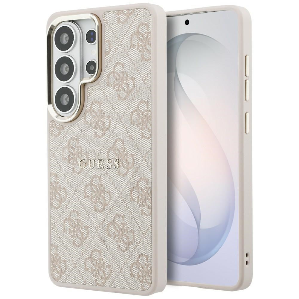Husa Guess 4G Embossed Ring Magsafe pentru Samsung Galaxy S26 Ultra Roz