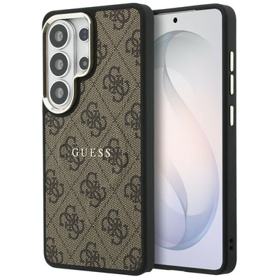 Husa Guess 4G Embossed Ring Magsafe pentru Samsung Galaxy S26 Ultra Maro