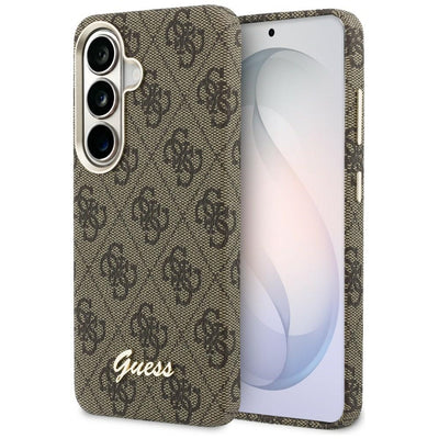 Husa Guess 4G Script Magsafe pentru Samsung Galaxy S26 Maro