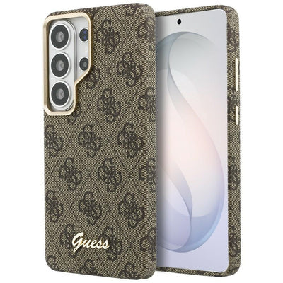 Husa Guess 4G Script Magsafe pentru Samsung Galaxy S26 Ultra Maro