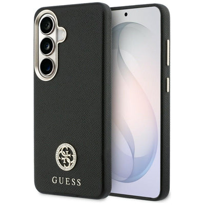 Husa Guess Rhinestone Round Logo Magsafe pentru Samsung Galaxy S26 Negru