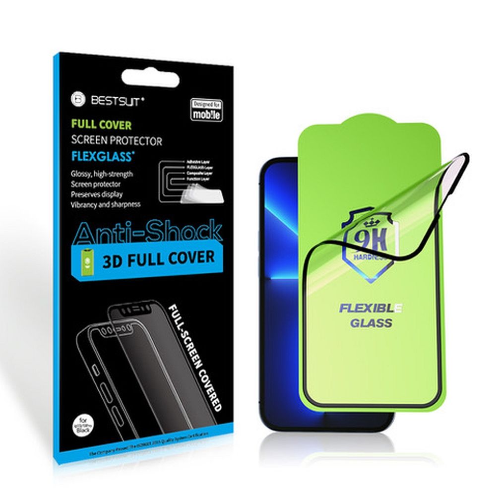Folie Bestsuit 5D Full Glue sticla hibrida pentru Samsung A35 5G Flexible Negru