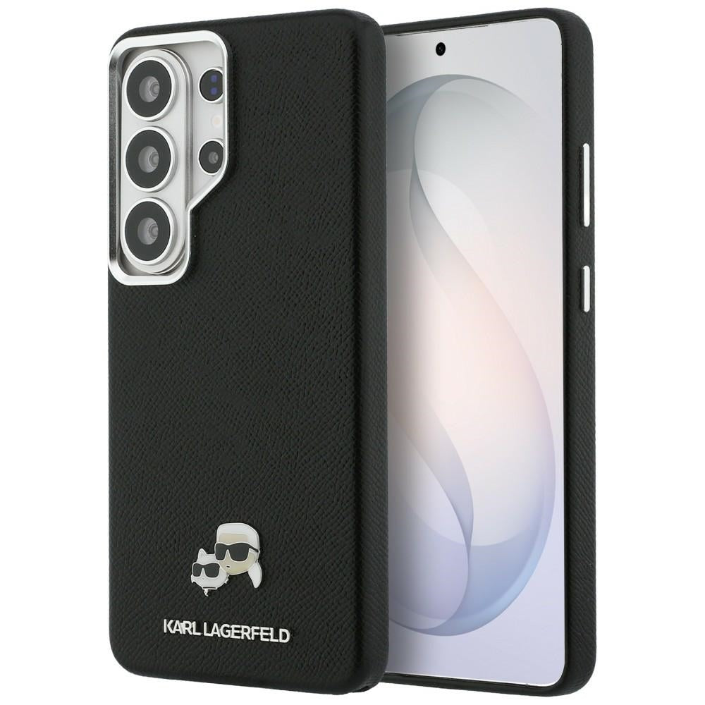 Husa Karl Lagerfeld Saffiano KC Metal Logo Magsafe pentru Samsung Galaxy S26 Ultra Negru