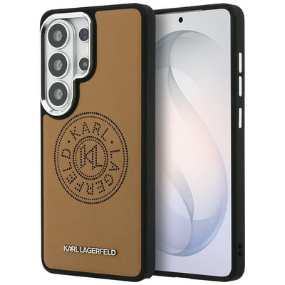 Husa Karl Lagerfeld Perforated KL Magsafe pentru Samsung Galaxy S26 Ultra Maro