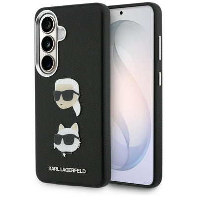 Husa Karl Lagerfeld Saffiano Double Heads Metal pentru Samsung Galaxy S26 Plus Negru