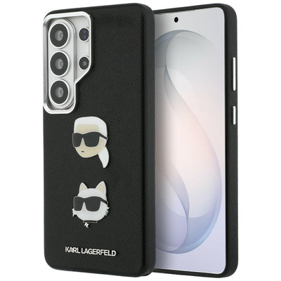 Husa Karl Lagerfeld Saffiano Double Heads Metal pentru Samsung Galaxy S26 Ultra Negru