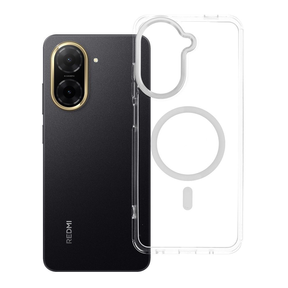 Husa Frame Transparent Hybrid Mag pentru Xiaomi Redmi A5 Compatible cu Magsafe Transparent