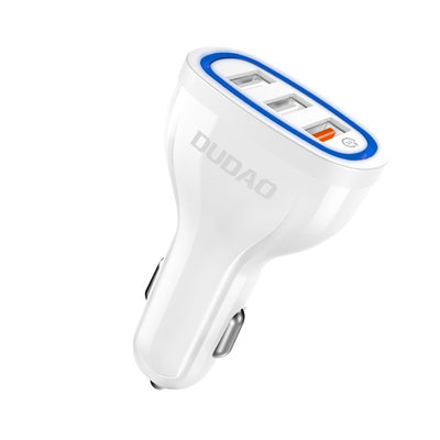 Incarcator auto Dudao Quick Charge Quick Charge 3.0 Qc3.0 2.4A 18W 3x USB Alb (R7S Alb)