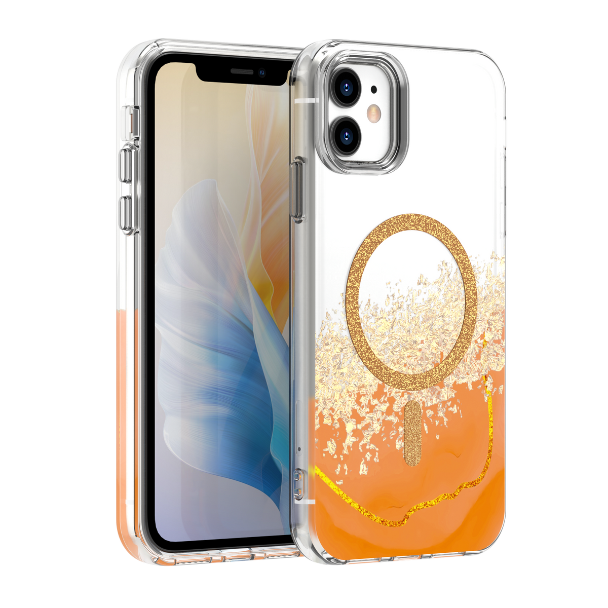 Husa Epoxy Mag pentru iPhone 11 Portocaliu