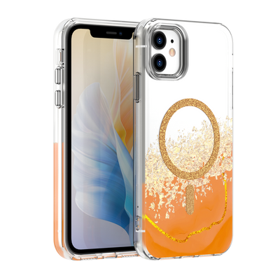 Husa Epoxy Mag pentru iPhone 11 Portocaliu