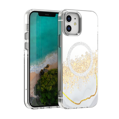 Husa Epoxy Mag pentru iPhone 12 / 12 Pro 6,1" Alb