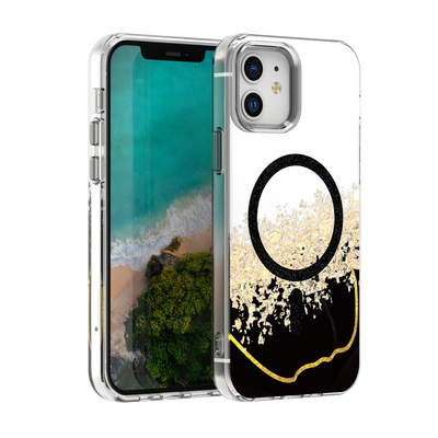 Husa Epoxy Mag pentru iPhone 12 / 12 Pro 6,1" Negru
