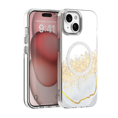Husa Epoxy Mag pentru iPhone 13 / 14 6,1" Alb