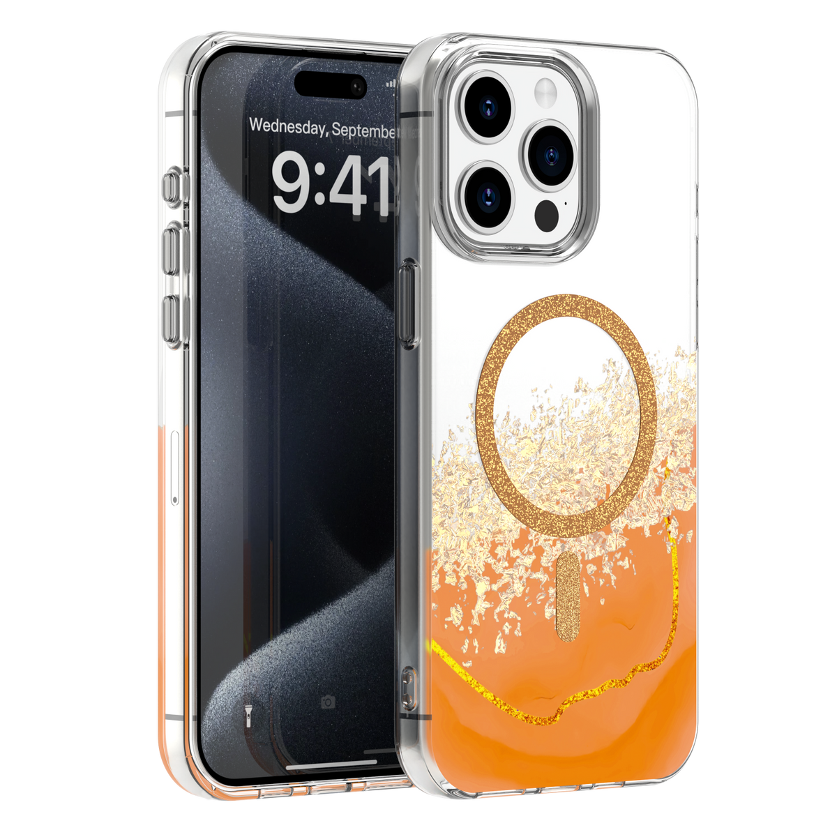 Husa Epoxy Mag pentru iPhone 14 Pro 6,1" Portocaliu