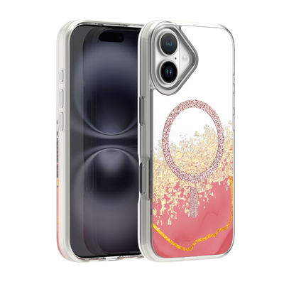 Husa Epoxy Mag pentru iPhone 16 6,1" Roz