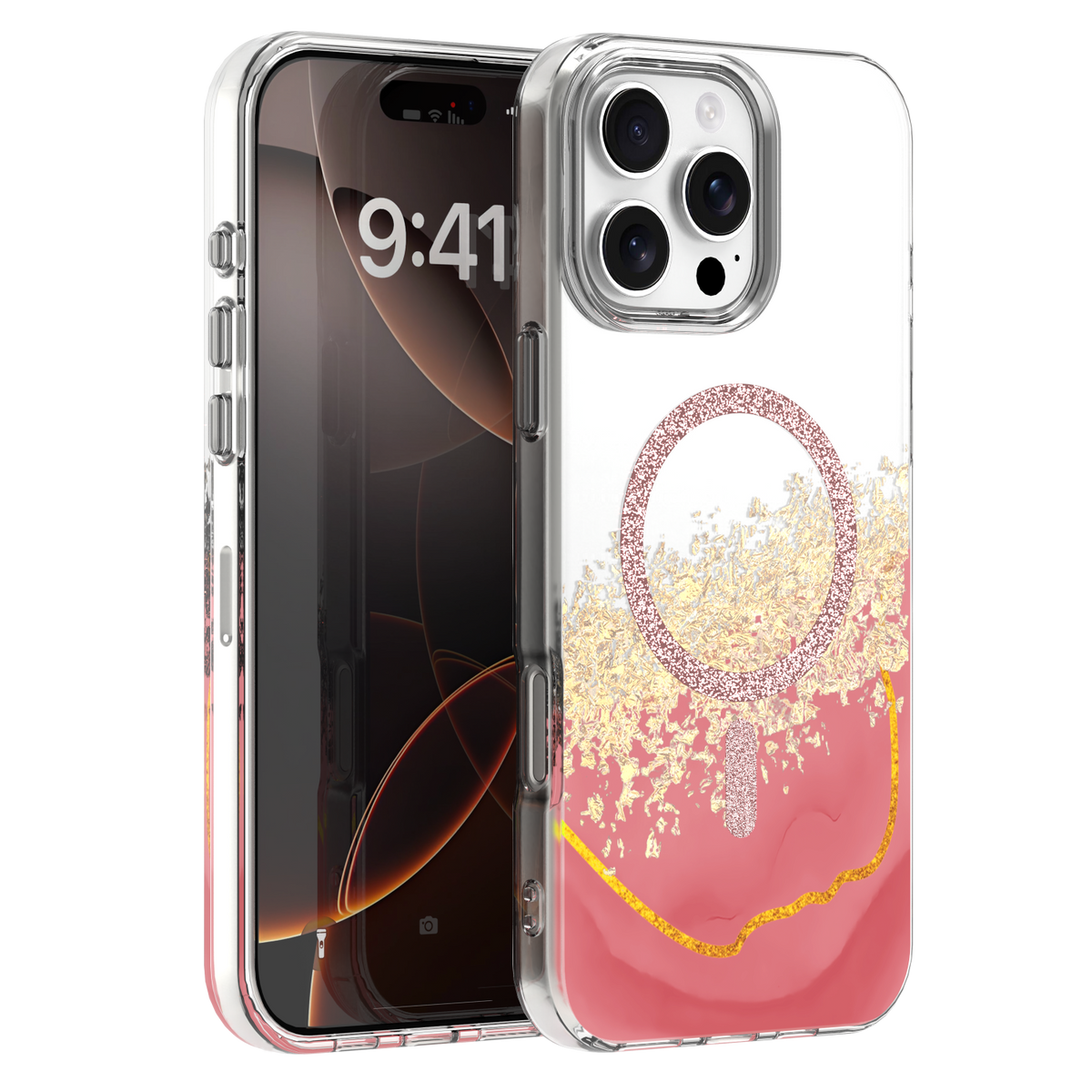 Husa Epoxy Mag pentru iPhone 16 Pro Max 6,9" Roz