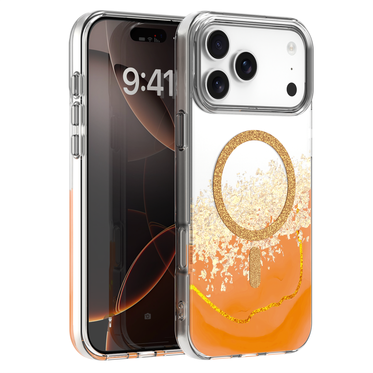 Husa Epoxy Mag pentru iPhone 17 Pro Max 6,9'' Portocaliu