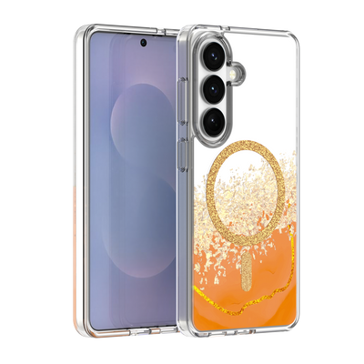 Husa Epoxy Mag pentru Samsung Galaxy S24 / S25 Portocaliu