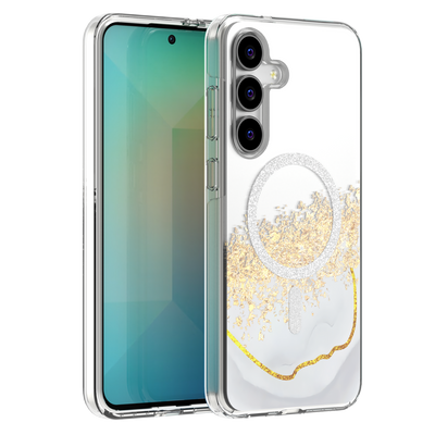 Husa Epoxy Mag pentru Samsung Galaxy S25 FE Alb