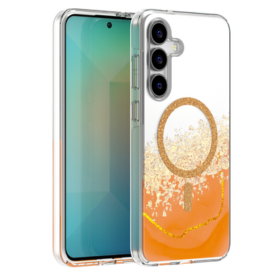 Husa Epoxy Mag pentru Samsung Galaxy S26 Plus Portocaliu