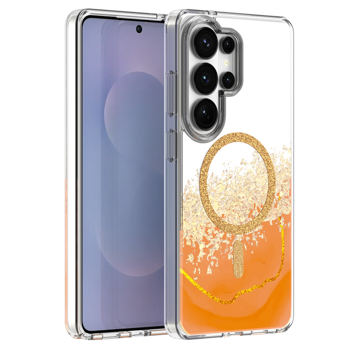Husa Epoxy Mag pentru Samsung Galaxy S25 Ultra Portocaliu