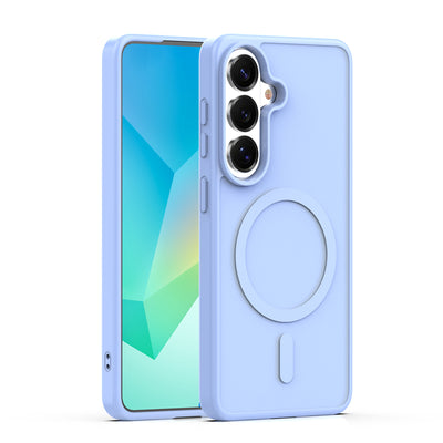 Husa Mag Matt pentru Samsung Galaxy S26 Plus Albastru deschis Big Hole