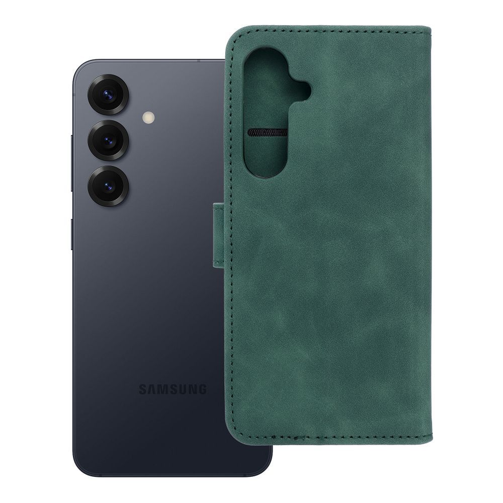 Husa Tender Book Flip pentru Samsung S25 Verde